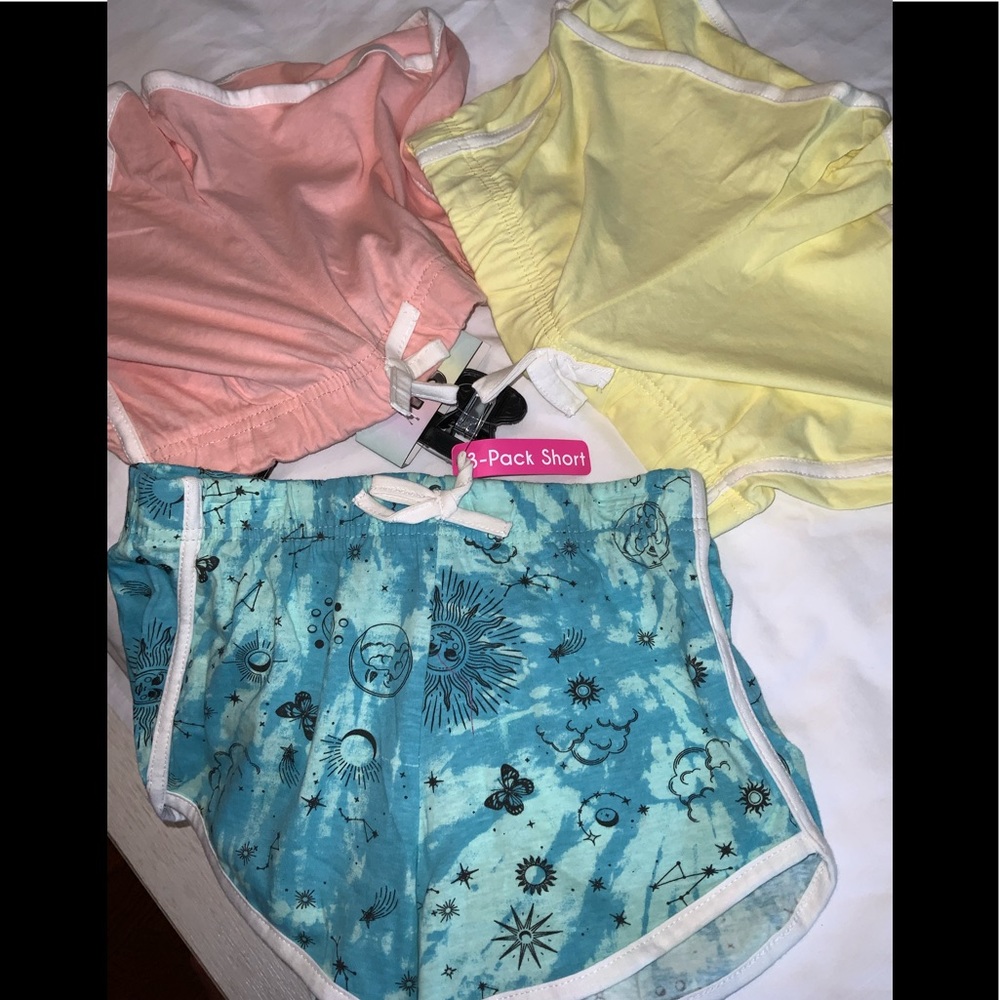 3 pair of girls shorts
